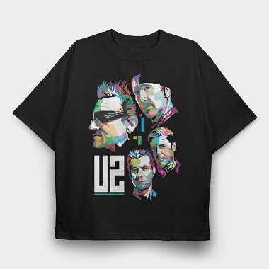 U2 Art1, Tricou Oversize Barbati (Unisex)