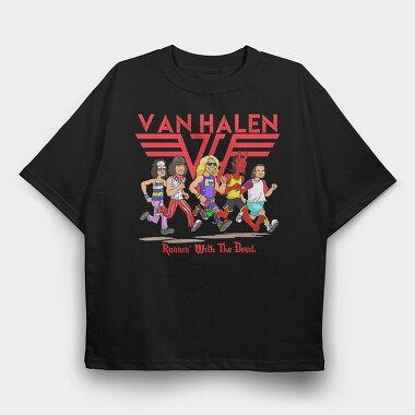 VAN HALEN Runnin with the devil, Tricou Oversize Barbati (Unisex)