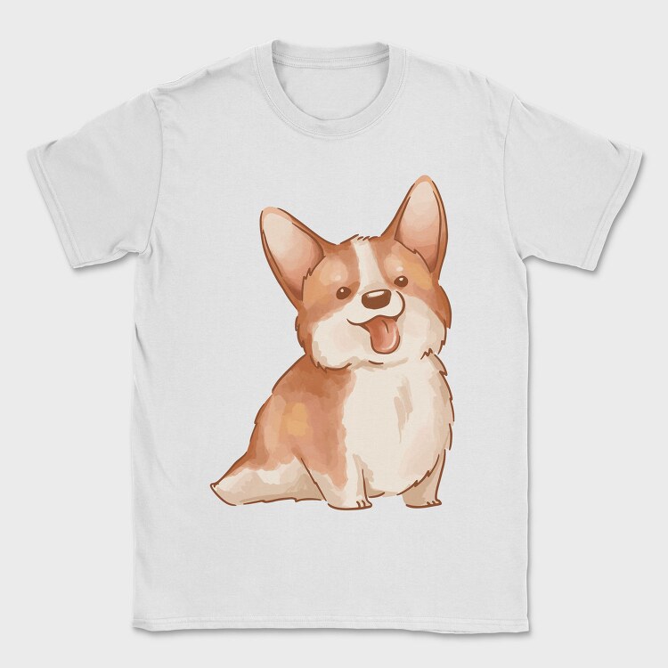 Corgi Smile, Tricou Barbati (Unisex)