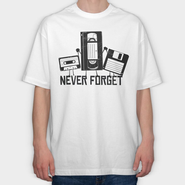 Never Forget, Tricou Oversize Barbati (Unisex)