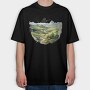Serenity Mountain River, Tricou Oversize Barbati (Unisex)