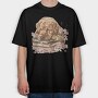 Sleeping Dog Books Flowers, Tricou Oversize Barbati (Unisex)