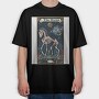 Skeleton Horse Space, Tricou Oversize Barbati (Unisex)