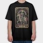 Skeleton Unicorn Rainbow, Tricou Oversize Barbati (Unisex)