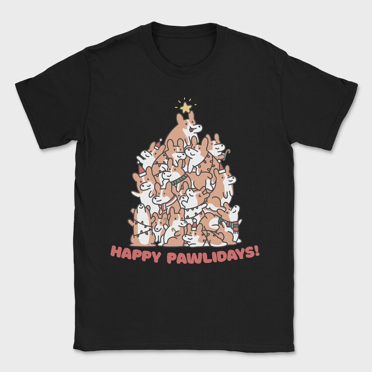 Corgi Dog Christmas Tree Corgies, Tricou Barbati (Unisex)