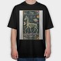 Skeleton Zebra Space, Tricou Oversize Barbati (Unisex)