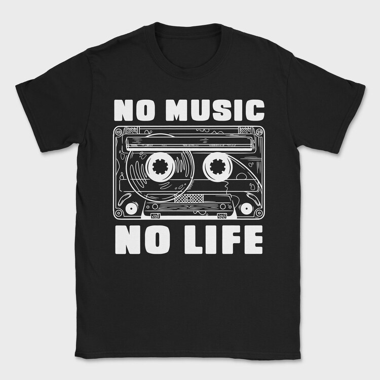 No Music No Life, Tricou Barbati (Unisex)