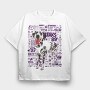 Newspaper Cutout Dalmatian, Tricou Oversize Barbati (Unisex)