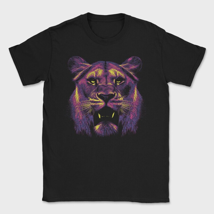 Neon Lion, Tricou Barbati (Unisex)