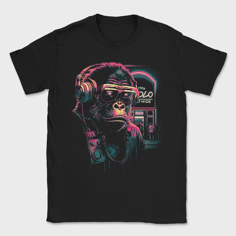 Neon Gorilla, Tricou Barbati (Unisex)