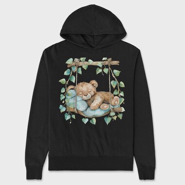 Sleepy Bear Sleep, Hanorac Oversize Barbati (Unisex)