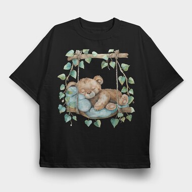 Sleepy Bear Sleep, Tricou Oversize Barbati (Unisex)