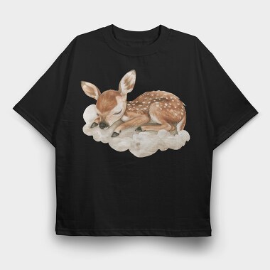 Sleepy Fawn Cloud, Tricou Oversize Barbati (Unisex)