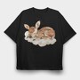 Sleepy Fawn Cloud, Tricou Oversize Barbati (Unisex)