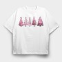 Sleigh Bell Snowscape, Tricou Oversize Barbati (Unisex)