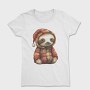 Sloth Christmas Patchwork, Tricou Femei