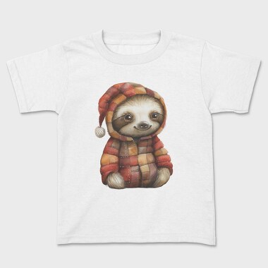 Sloth Christmas Patchwork, Tricou Copii