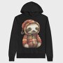 Sloth Christmas Patchwork, Hanorac Oversize Barbati (Unisex)