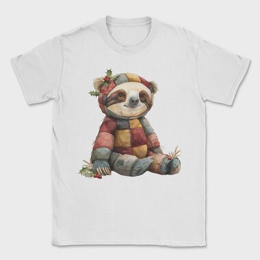 Sloth Patchwork Santa, Tricou Barbati (Unisex)