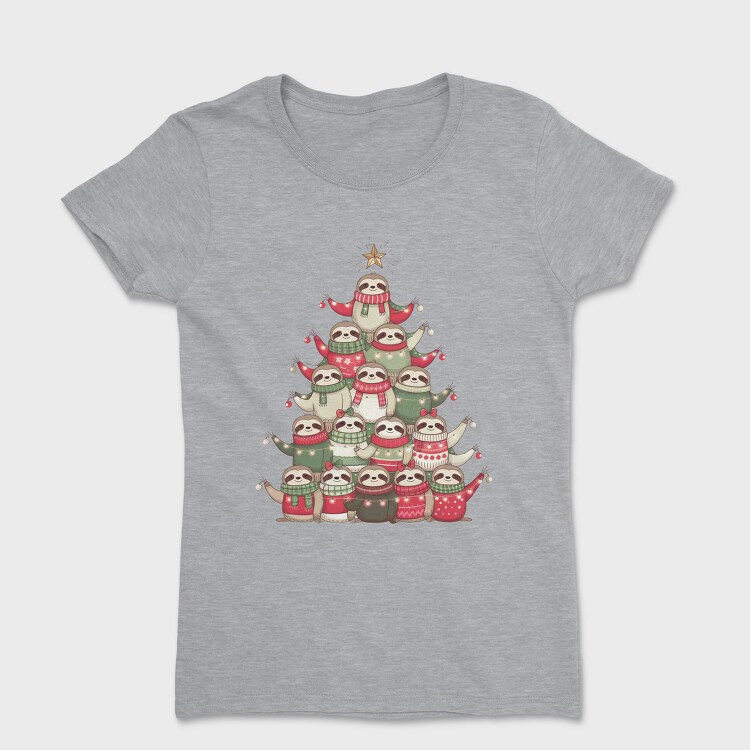 Sloths Christmas Tree, Tricou Femei