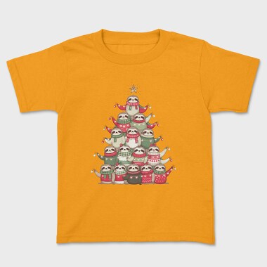 Sloths Christmas Tree, Tricou Copii