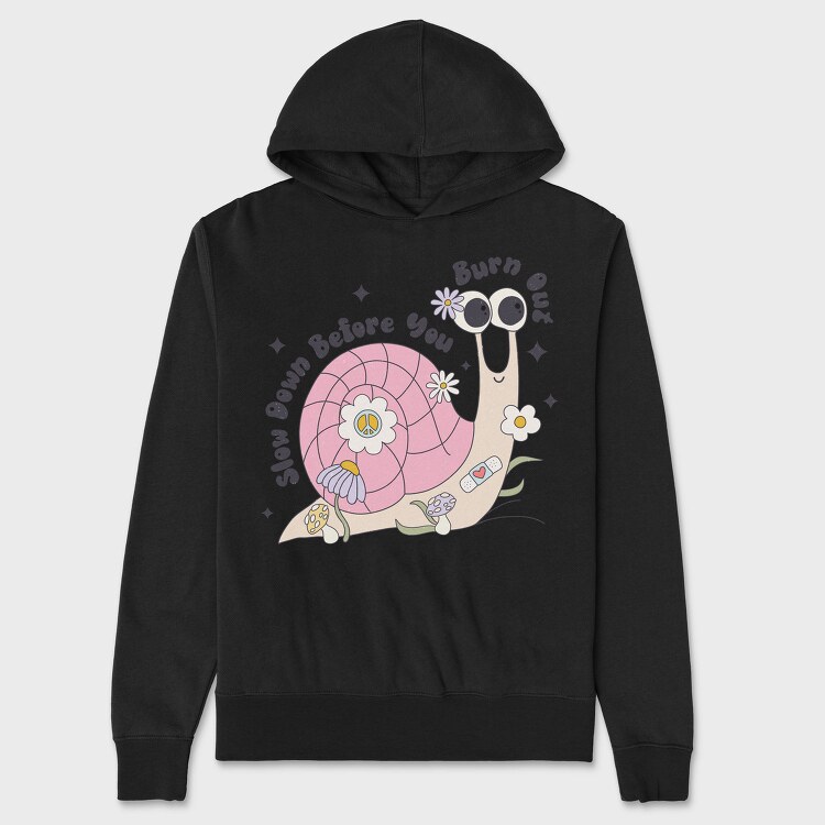 Slow Down Before You Burn Out, Hanorac Oversize Barbati (Unisex)
