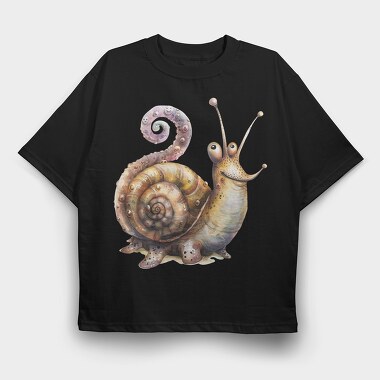 Snail Shell Upsidedown, Tricou Oversize Barbati (Unisex)