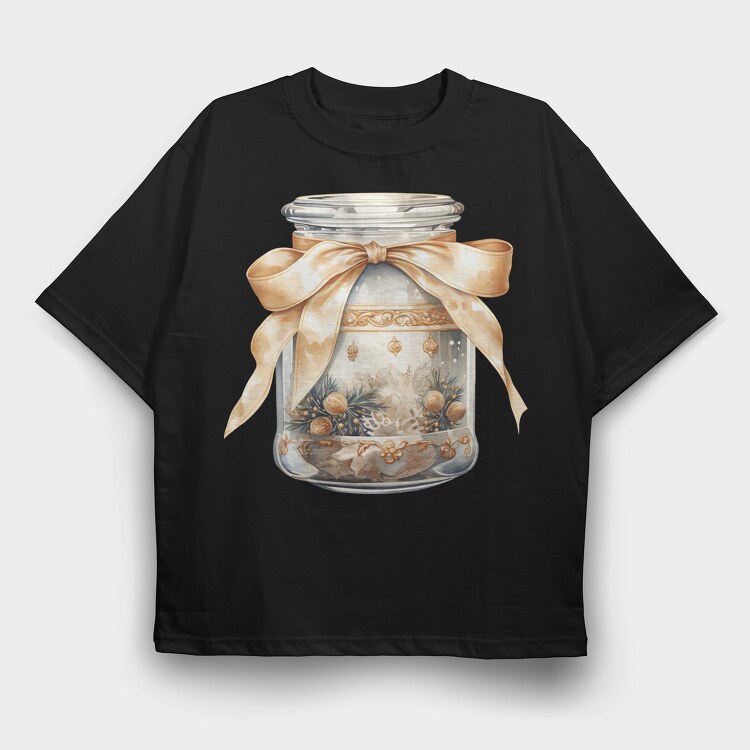 Snow Glass Jar, Tricou Oversize Barbati (Unisex)
