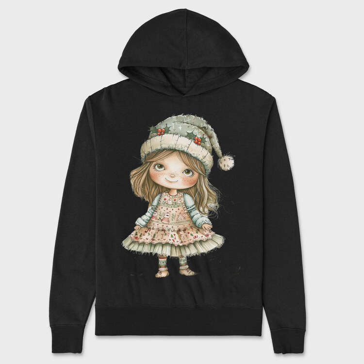 Snow Mistletoe Princess, Hanorac Oversize Barbati (Unisex)