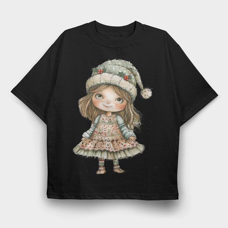 Snow Mistletoe Princess, Tricou Oversize Barbati (Unisex)