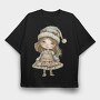Snow Mistletoe Princess, Tricou Oversize Barbati (Unisex)