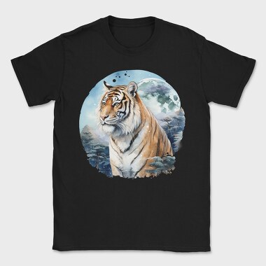 Snow Tiger Moon, Tricou Barbati (Unisex)