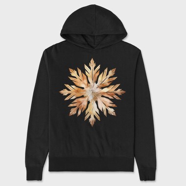 Snowflake Leaves Brown, Hanorac Oversize Barbati (Unisex)