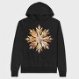 Snowflake Leaves Brown, Hanorac Oversize Barbati (Unisex)