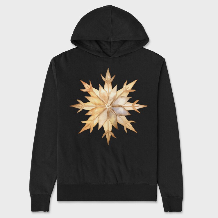 Snowflake Ornament, Hanorac Oversize Barbati (Unisex)
