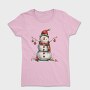 Snowman Christmas Balls, Tricou Femei