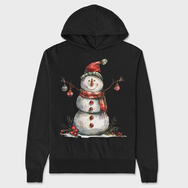 Snowman Christmas Balls, Hanorac Oversize Barbati (Unisex)