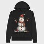 Snowman Christmas Balls, Hanorac Oversize Barbati (Unisex)