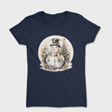 Snowman Christmas Circle, Tricou Femei