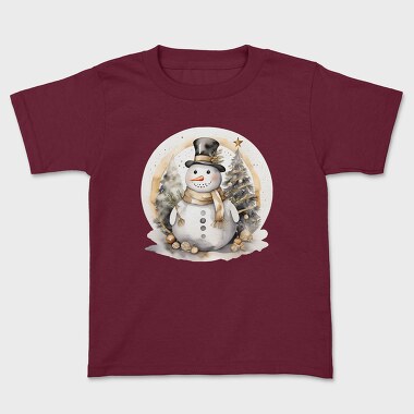 Snowman Christmas Circle, Tricou Copii