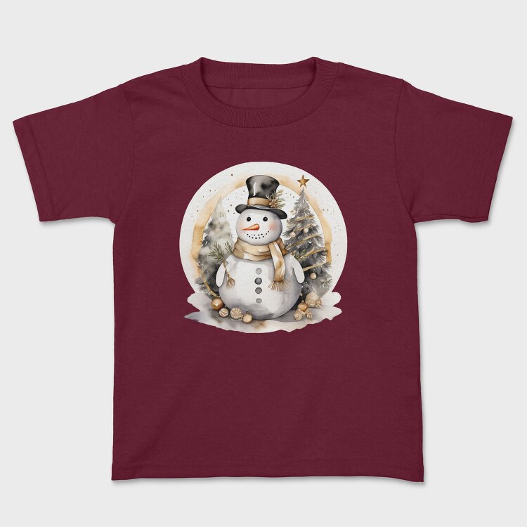Snowman Christmas Circle, Tricou Copii