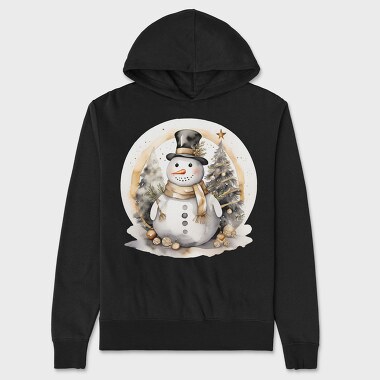 Snowman Christmas Circle, Hanorac Oversize Barbati (Unisex)