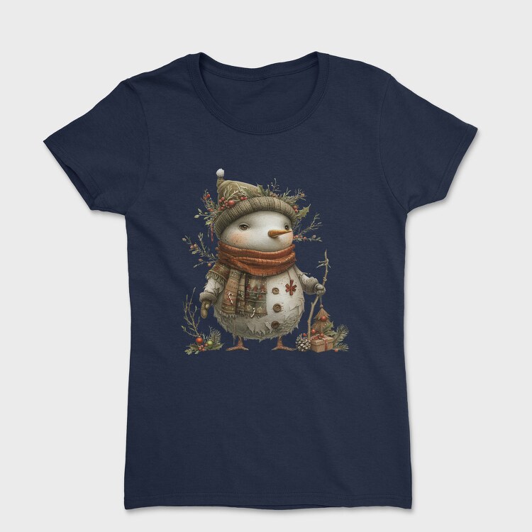 Snowman Christmas Garden, Tricou Femei