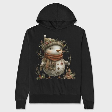 Snowman Christmas Garden, Hanorac Oversize Barbati (Unisex)