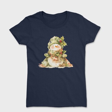 Snowman Christmas Holly, Tricou Femei