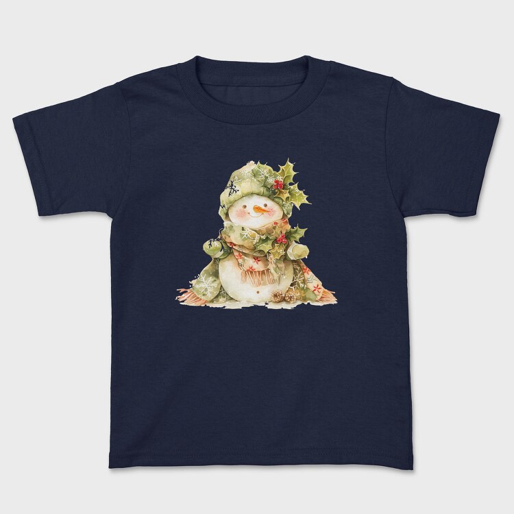 Snowman Christmas Holly, Tricou Copii
