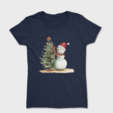 Snowman Christmas Tree, Tricou Femei