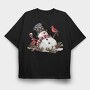 Snowman Christmas Wine, Tricou Oversize Barbati (Unisex)