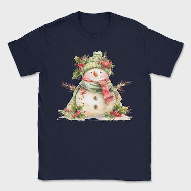 Snowman Christmas Wreath, Tricou Barbati (Unisex)