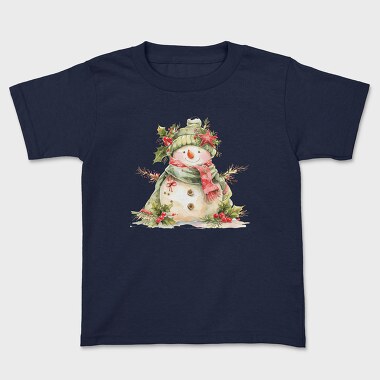 Snowman Christmas Wreath, Tricou Copii
